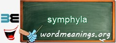 WordMeaning blackboard for symphyla